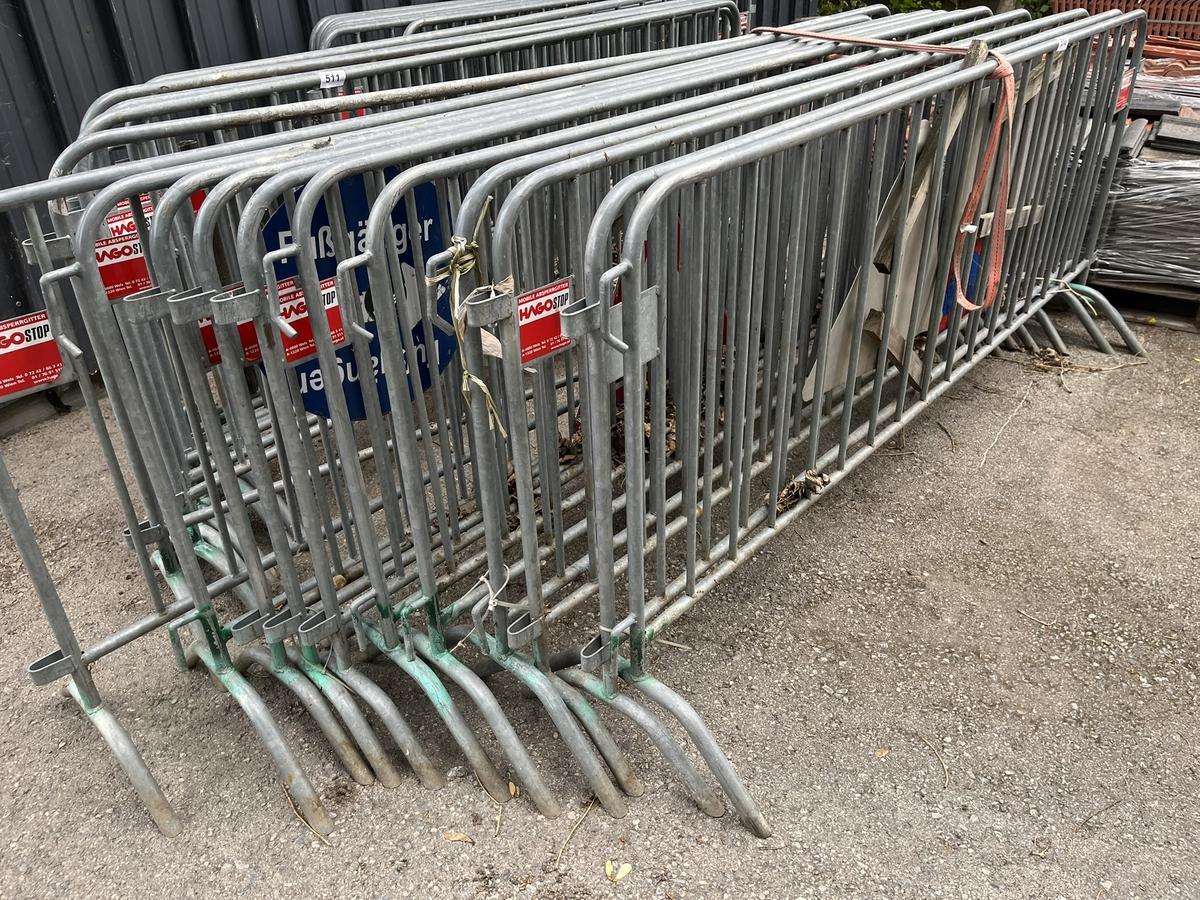 13 Stück HAGO Absperrgitter verzinkt ca. 240 cm